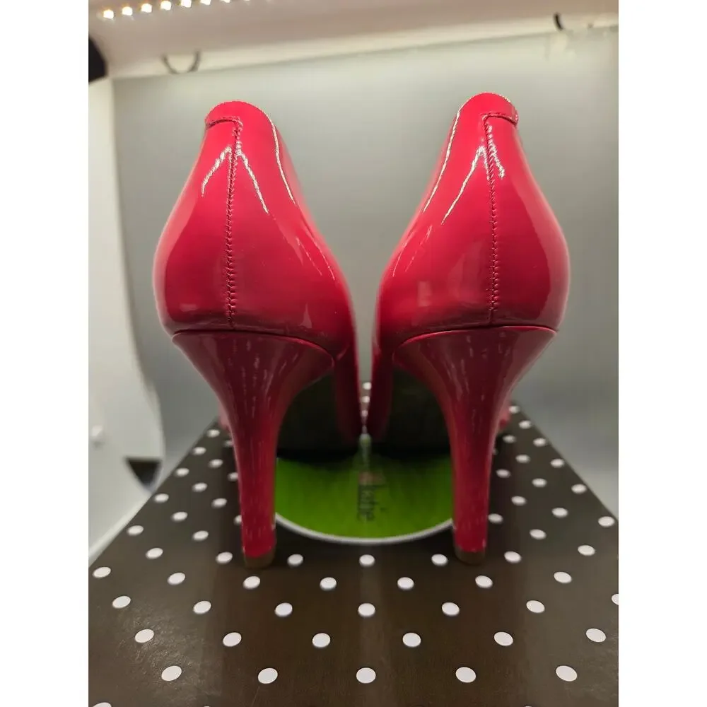 Kelly & Katie Izzy peep-toe patent pumps in Glossy Fuchsia Pink Size 6M